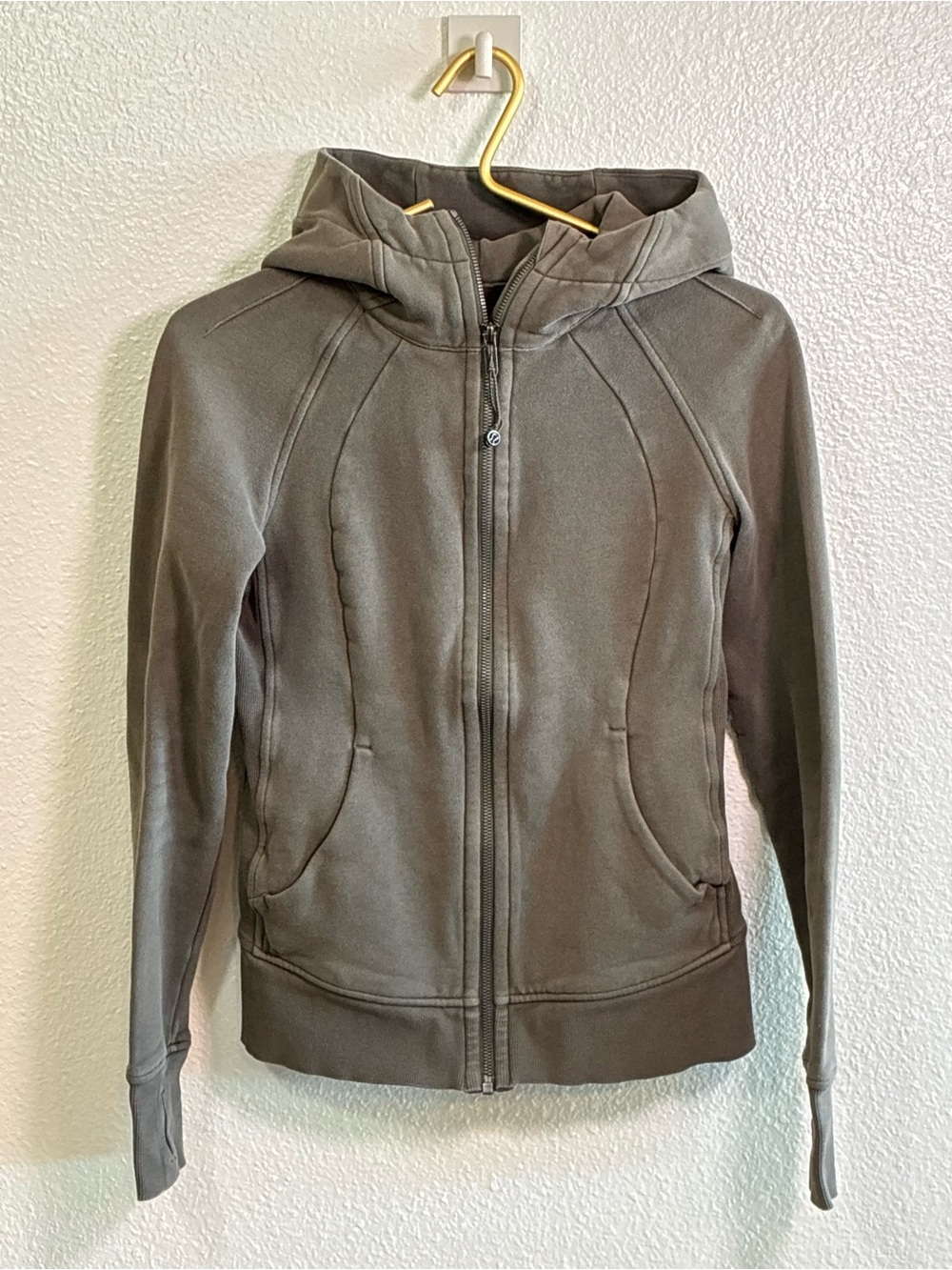 lululemon athletica Women's Gray Full-Zip Hooded Sweatshirt